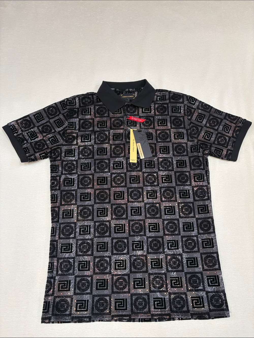 American Breed Luxury Polo Shirt - Raised graphics with reflective material